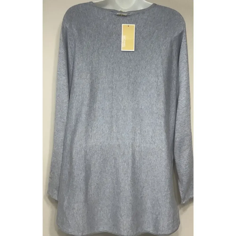 Michael Kors Sweater Women’s Size Medium Chambray Pull-over Long Sleeve NEW